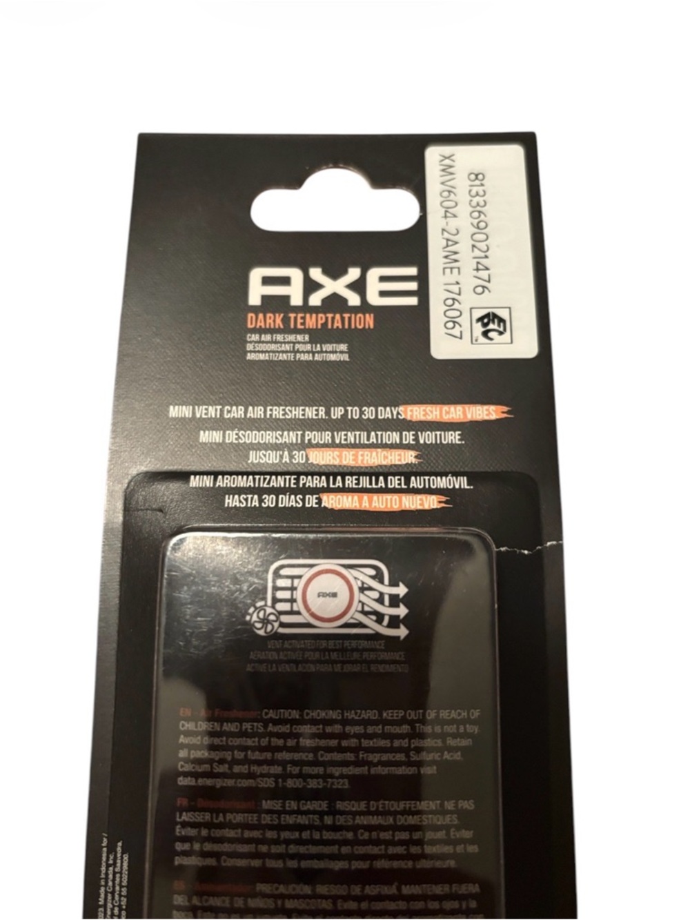 Axe | Bundle Dark Temptation Dark Chocolate 2 Pack 30 Day Fresh Vehicle Smell 2 - Picture 6 of 15